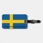 スウェーデン国旗を持つ荷物タグ ラゲッジタグ (裏面横)