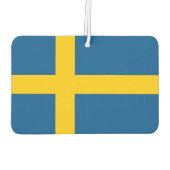 スウェーデン国旗を持つ車の新入生 カーエアーフレッシュナー (裏面)