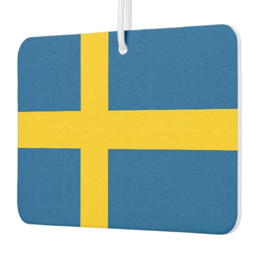 スウェーデン国旗を持つ車の新入生 カーエアーフレッシュナー (左)