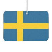スウェーデン国旗を持つ車の新入生 カーエアーフレッシュナー (正面)