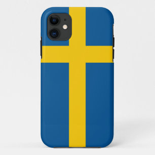 スウェーデン国旗を持つIPhone 5ケース iPhone 11 ケース