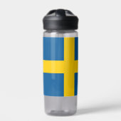 スウェーデン国旗を掲げたウォーターボトル ウォーターボトル (正面)