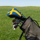 スウェーデン国旗を掲げたゴルフドライバーカバー ゴルフヘッドカバー (インサイチュ)