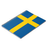 スウェーデン国旗を掲げたノートブック ノートブック (左側)