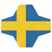 スウェーデン国旗を掲げた愛国的なサッカーボール サッカーボール (フラット)