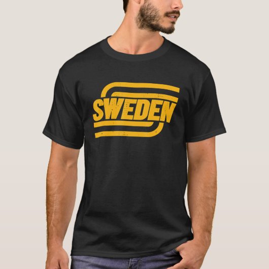 スウェーデン国旗サッカー記念ファン Tシャツ (正面)