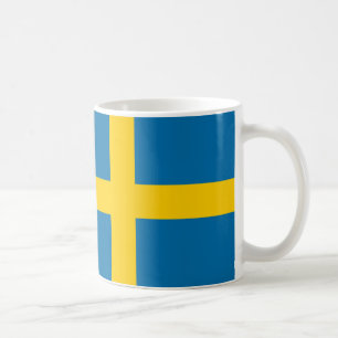 スウェーデン国旗セラミックコーヒーマグ コーヒーマグカップ