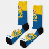 スウェーデン国旗地球に優し、スウェーデン・プレミアム ソックス (左)