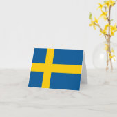 スウェーデン国旗 カード (黄色い花)