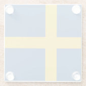 スウェーデン国旗 ガラスコースター (裏面)