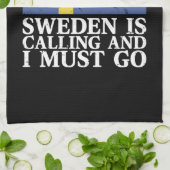 スウェーデン国旗 キッチンタオル (折り畳み)