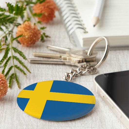スウェーデン国旗 キーホルダー (側面)