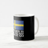 スウェーデン国旗 コーヒーマグカップ (正面右)