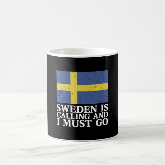スウェーデン国旗 コーヒーマグカップ (中央)