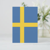スウェーデン国旗 サンキューカード (スタンド正面)