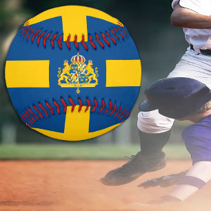 スウェーデン国旗・スウェーデンのスポーツ/野球ボール 野球ボール
