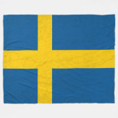 スウェーデン国旗 – スウェーデン伝統のタペストリー フリースブランケット (正面(横))