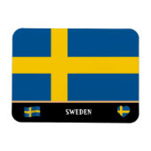 スウェーデン国旗&スウェーデン国旅行/スウェーデン マグネット (横)