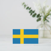 スウェーデン国旗、スウェーデン国旗 名刺 (スタンド正面)
