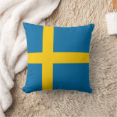 スウェーデン国旗（スウェーデン） クッション (ブランケット)