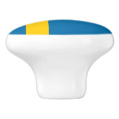 スウェーデン国旗（スウェーデン）セラミックノブ セラミックノブ (側面)