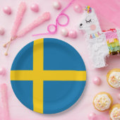 スウェーデン国旗(スウェーデン) ペーパープレート (パーティー)