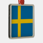 スウェーデン国旗（スウェーデン） メタルオーナメント (右)