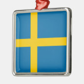 スウェーデン国旗（スウェーデン） メタルオーナメント (左)