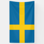 スウェーデン国旗（スウェーデン） 横断幕 (縦)