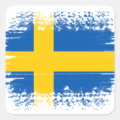 スウェーデン国旗 スクエアシール (正面)