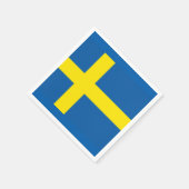 スウェーデン国旗 スタンダードカクテルナプキン (角)