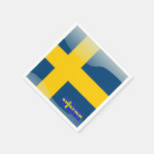 スウェーデン国旗 スタンダードカクテルナプキン (角)
