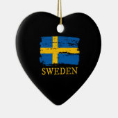 スウェーデン国旗 セラミックオーナメント (右)