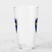 スウェーデン国旗 タンブラーグラス (左)