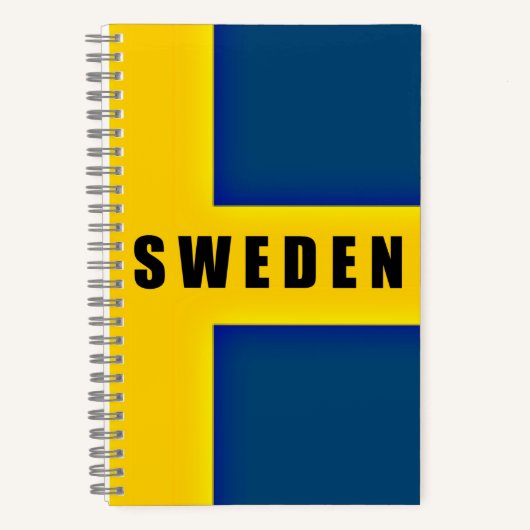 スウェーデン国旗 ノートブック (正面)