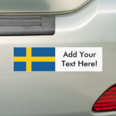 スウェーデン国旗 バンパーステッカー (車上)