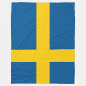 スウェーデン国旗 フリースブランケット (正面)