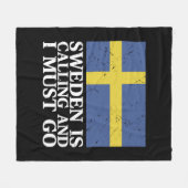 スウェーデン国旗 フリースブランケット (正面(横))