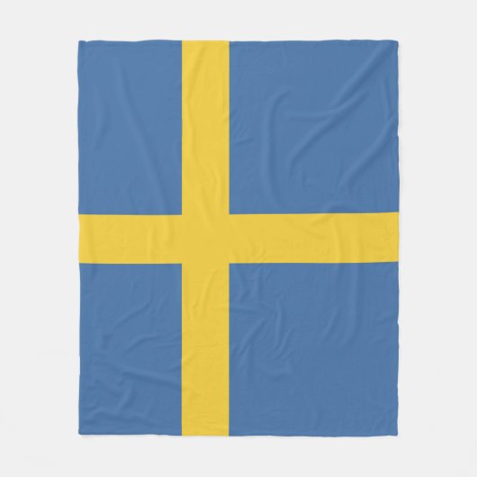 スウェーデン国旗 フリースブランケット (正面)