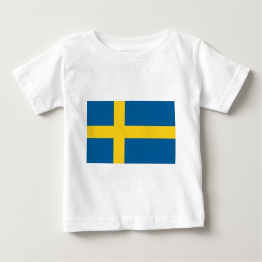 スウェーデン国旗 ベビーTシャツ (正面)