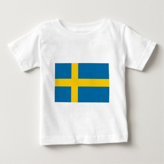 スウェーデン国旗 ベビーTシャツ (正面)