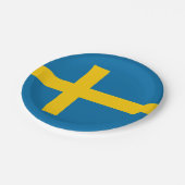 スウェーデン国旗 ペーパープレート (アングル)