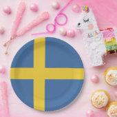 スウェーデン国旗 ペーパープレート (パーティー)