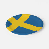 スウェーデン国旗 ペーパープレート (アングル)