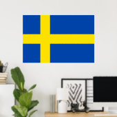 スウェーデン国旗 ポスター (ホームオフィス)