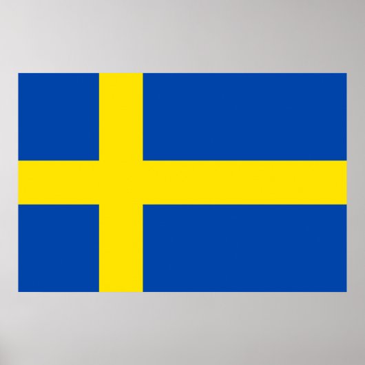 スウェーデン国旗 ポスター (正面)