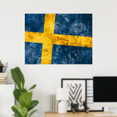 スウェーデン国旗 ポスター (ホームオフィス)
