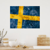 スウェーデン国旗 ポスター (キッチン)