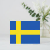スウェーデン国旗 ポストカード (スタンド正面)