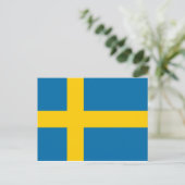 スウェーデン国旗 ポストカード (スタンド正面)